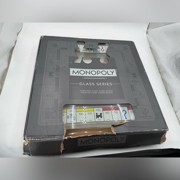 MONOPOLY Glass Series Deluxe Luxe Board Game Tempered by WS Game Company